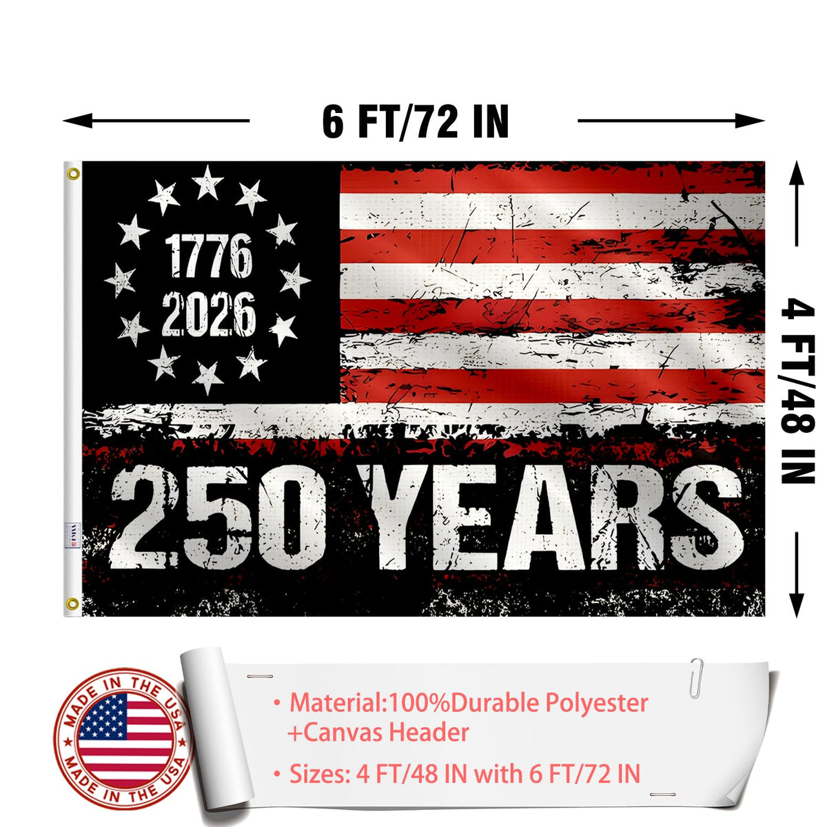 ZEKVY flag stitching detail shows durable two-row stitching.