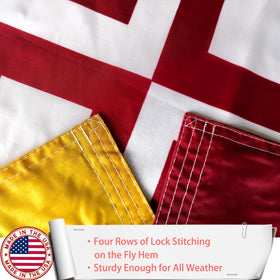 ZEKVY Maryland flag double-stitched hem provides extra strength.