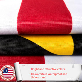 ZEKVY Maryland flag outdoor use with weather resistance in rain and sun.