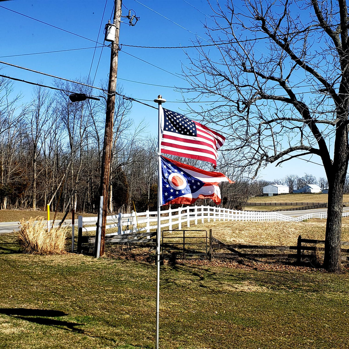 ZEKVY Ohio flag double-sided vivid color provides clear visibility from both sides