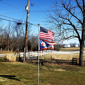 ZEKVY Ohio flag double-sided vivid color provides clear visibility from both sides