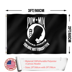 ZEKVY Pow Mia flag weather-resistant exterior for long-lasting use
