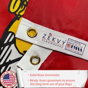 ZEKVY USMC flag brass grommets enable easy installation
