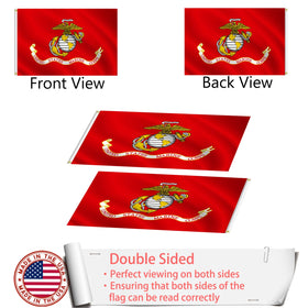ZEKVY USMC flag brass grommets enable secure mounting