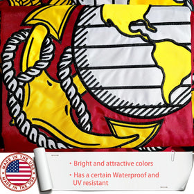 ZEKVY USMC flag designed for outdoor durability and vivid colors