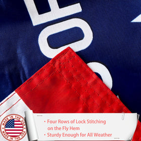 ZEKVY flag delivers vivid color and UV resistance.