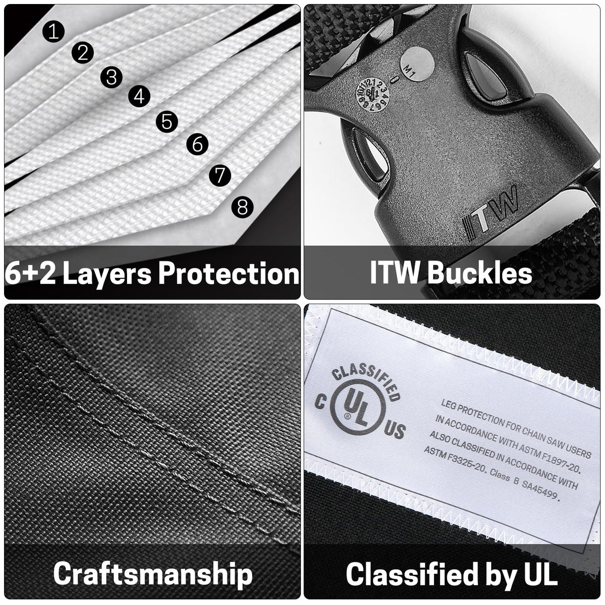 ZELARMAN 1000-denier Oxford chaps offer durable protection in rugged environments.