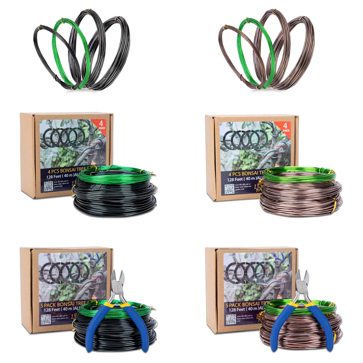 ZELARMAN bonsai wire copper-brown-green anodized finish blends naturally