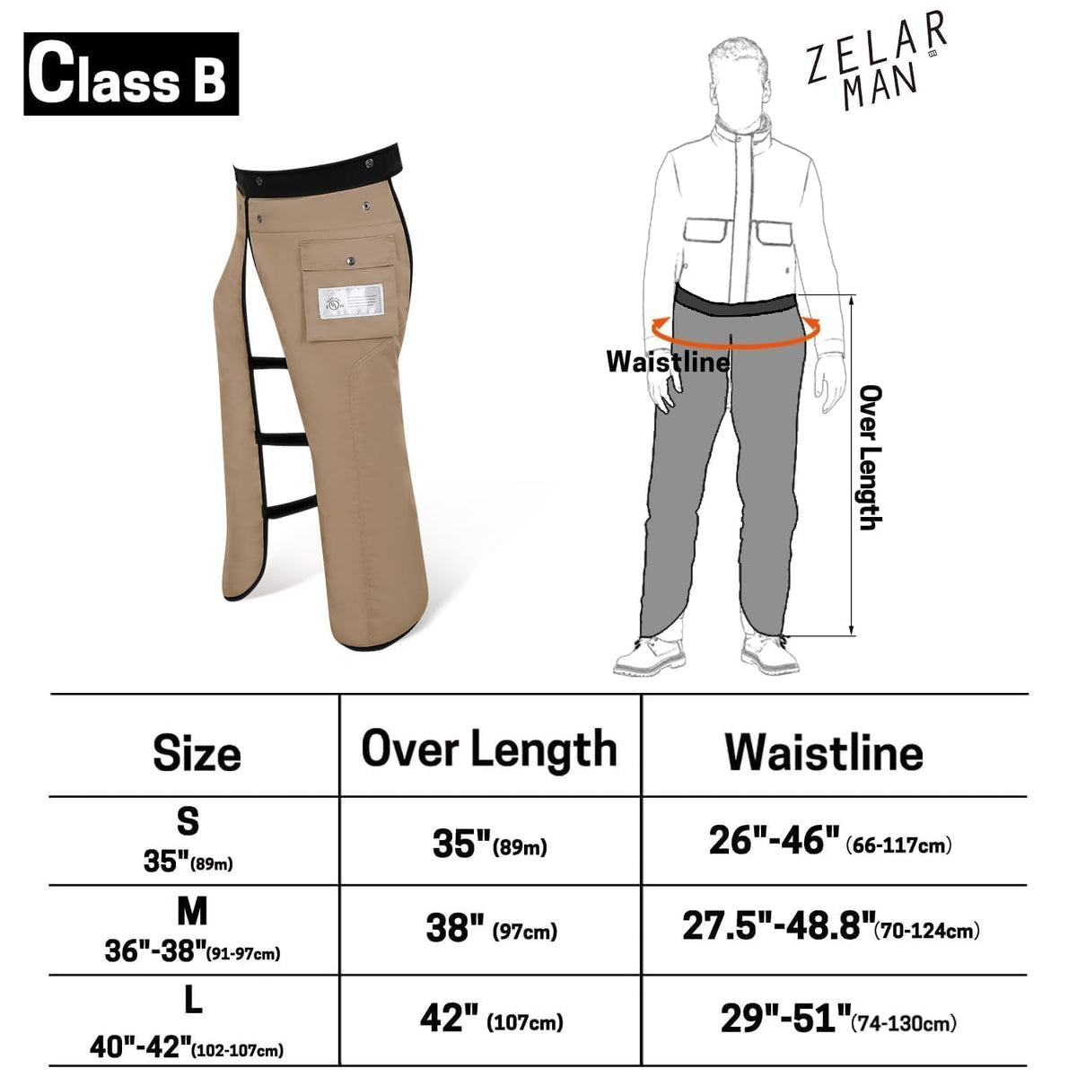 1000-denier fabric of ZELARMAN chainsaw chaps apron for rugged use