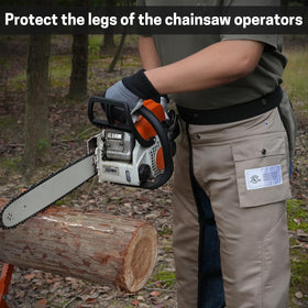 Adjustable waist on ZELARMAN chainsaw chaps apron for secure fit