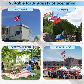 Zelvoro wind-resistant flagpole handling gusts up to 60 mph during outdoor activities.
