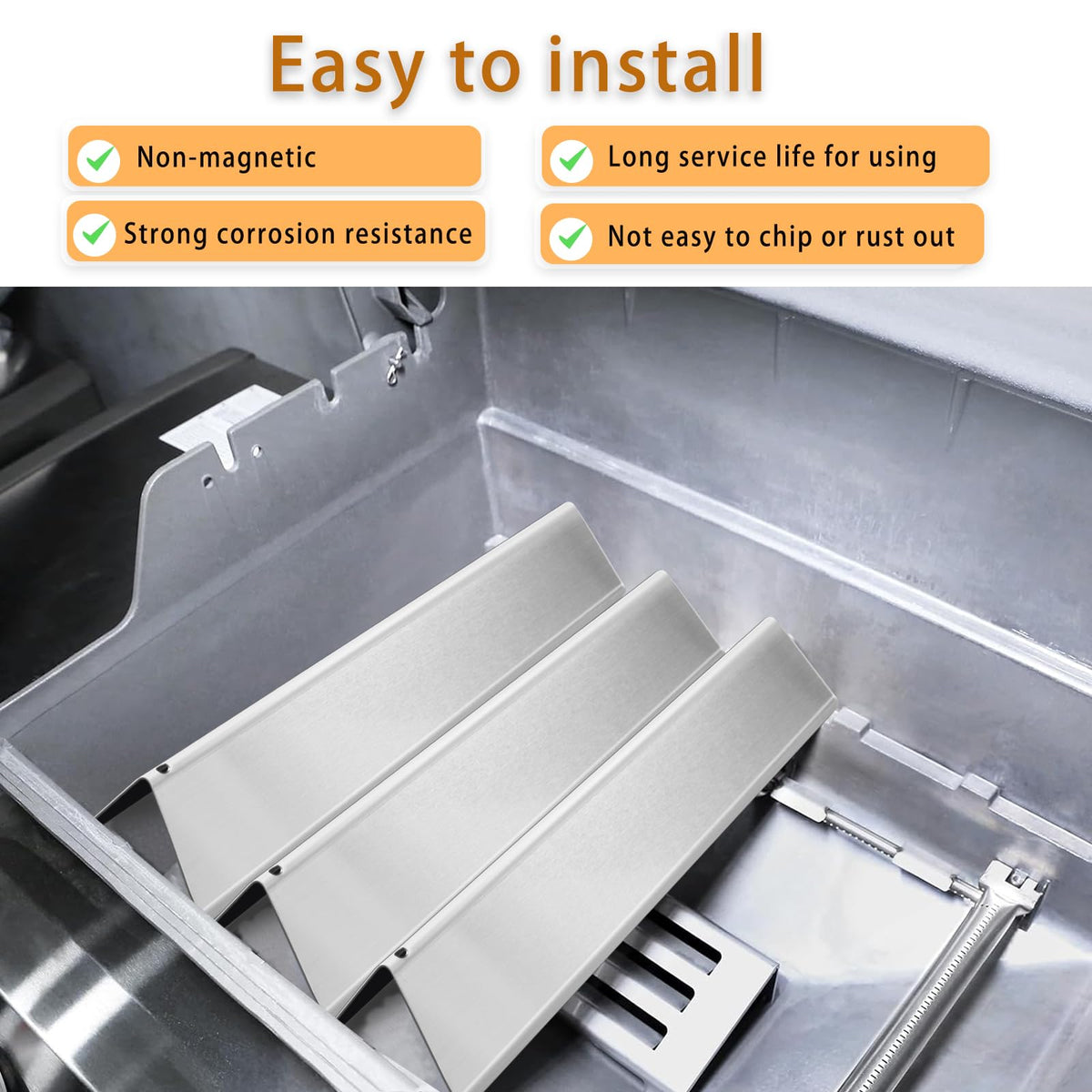 3-pack Zemibi heat shields provide ready replacements for Weber Spirit grills.