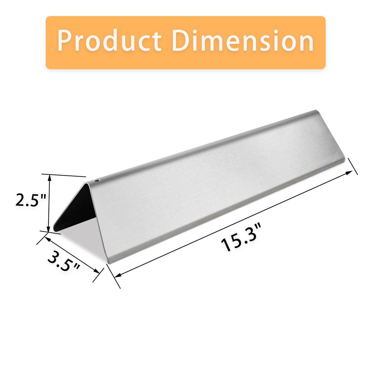 Zemibi Flavorizer Bar replacement side view for Weber Spirit 200 Series supports even heat.
