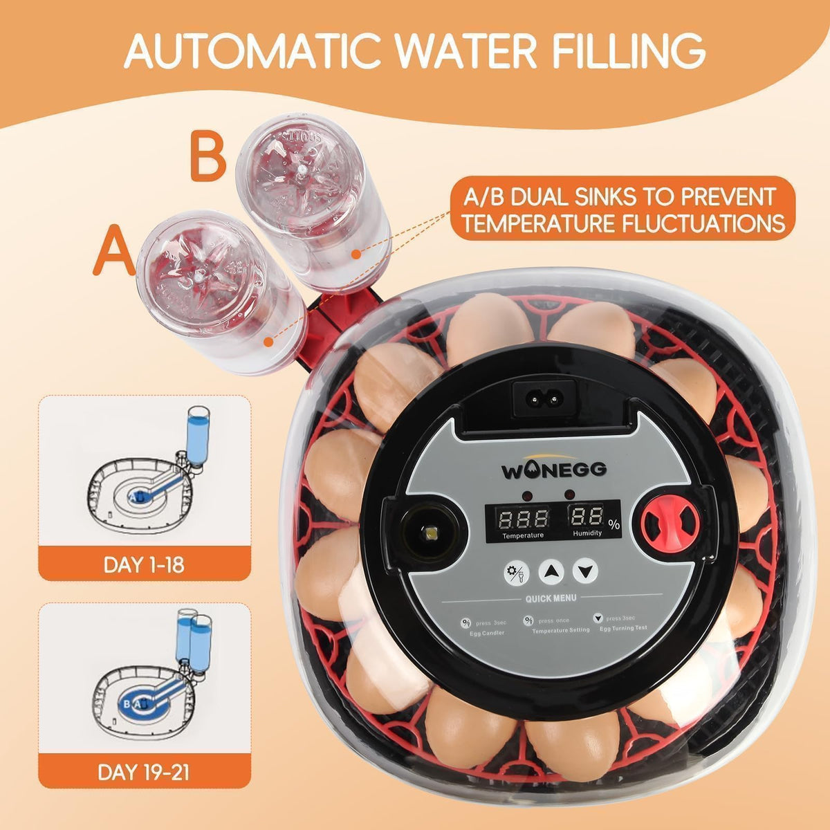 ZEMIRO CHARGE Series II auto-turn mechanism operating every two hours