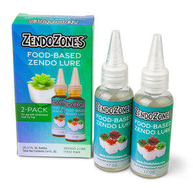 ZendoLure two-pack refill bottles for ZendoZones traps provide easy indoor fruit fly control.