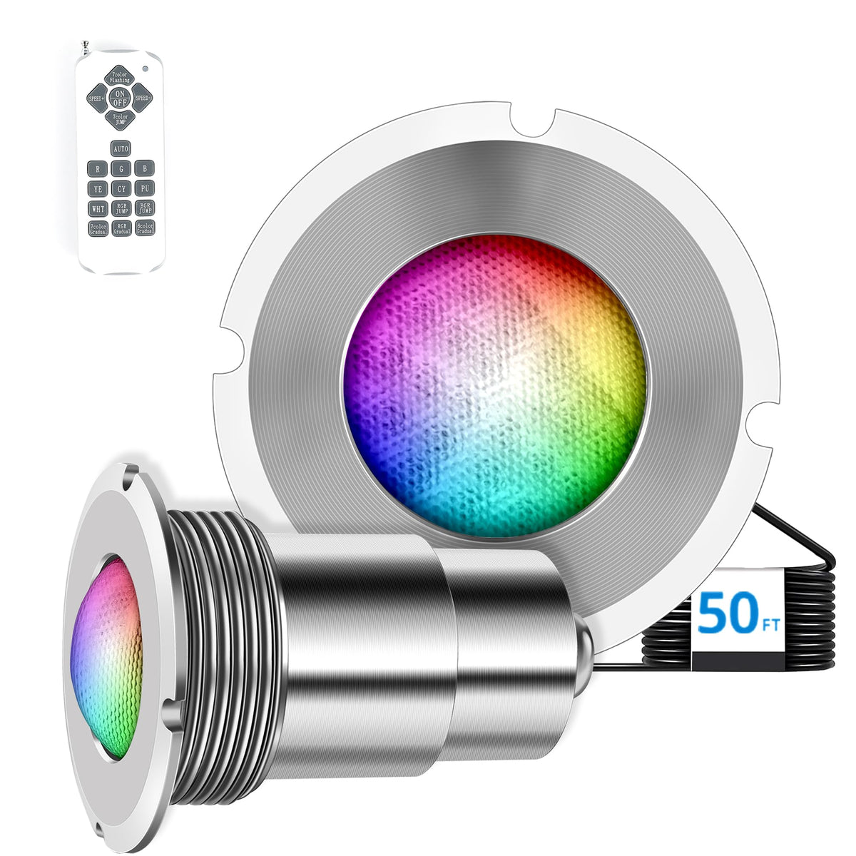 Zenhagu 1.5-inch nicheless pool light for underwater illumination