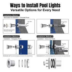 Zenhagu 50-foot cord pool light supports flexible installation