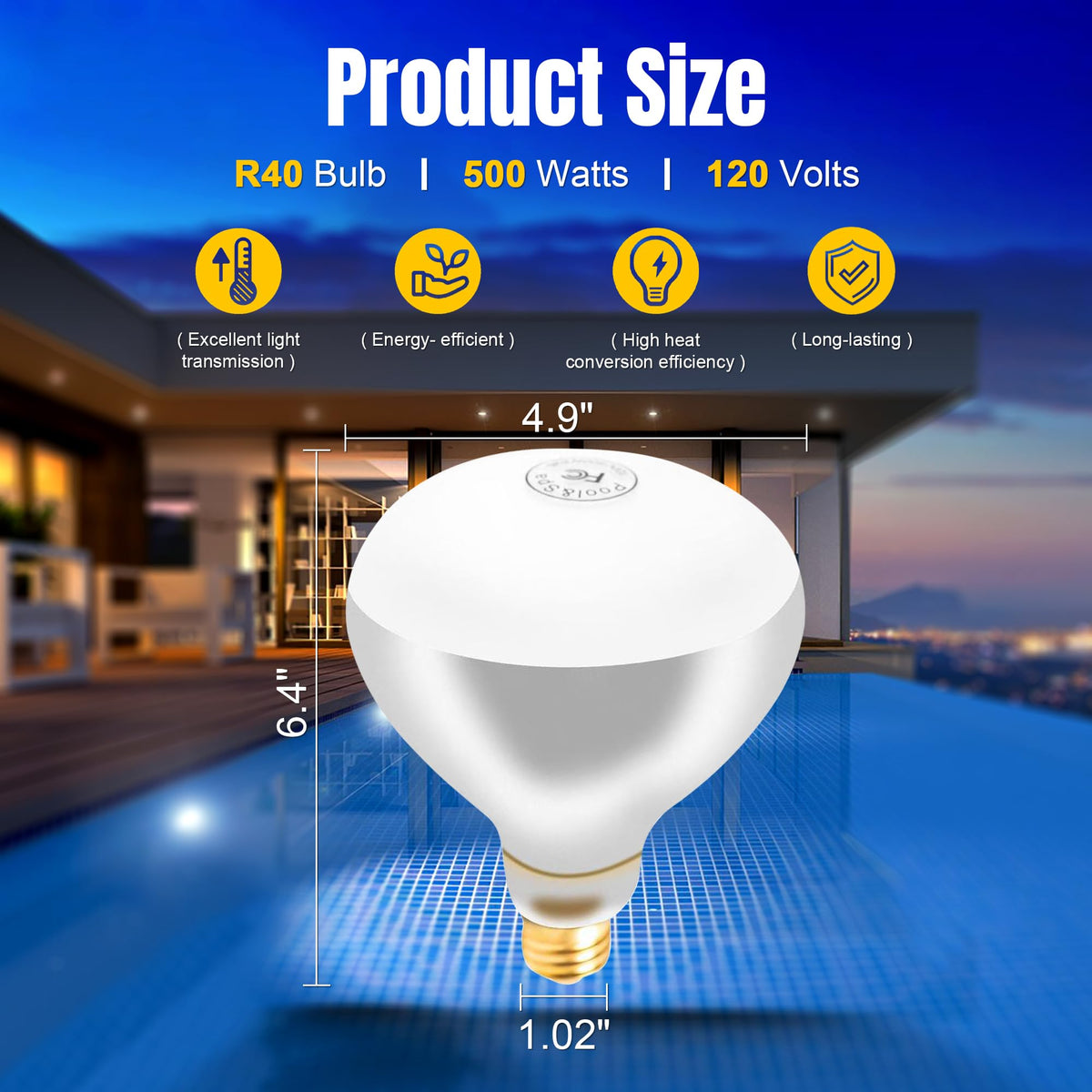 Zenhagu 500W R40 E26 base install enables easy retrofit