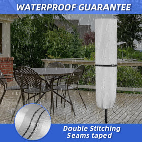 Zenicham Parasol Cover fits 7–11 ft market and 15 ft double-sided umbrellas for versatile coverage.