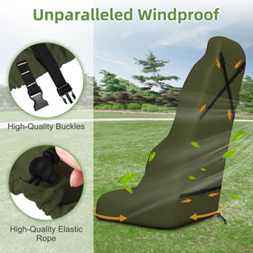 Zenicham Push Mower Cover drawstring closeup keeps a snug fit in wind
