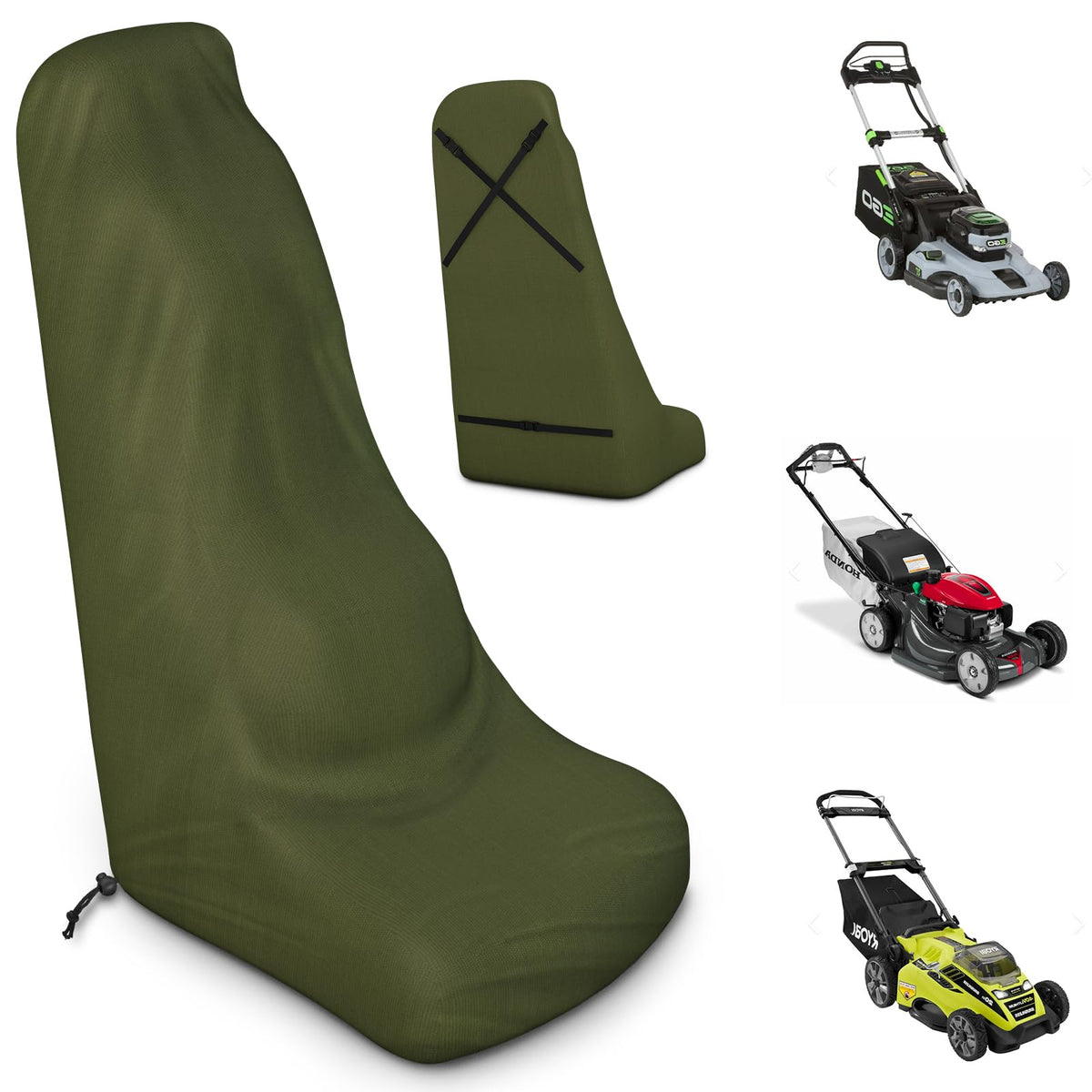 Zenicham Push Mower Cover waterproof 600D shields the mower from rain and sun