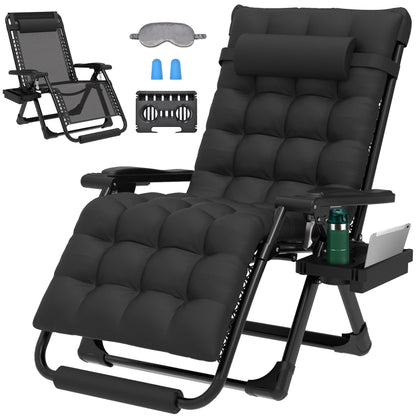 ZENPETIO 29In XL Zero Gravity Chair cushion focus delivers plush outdoor comfort.