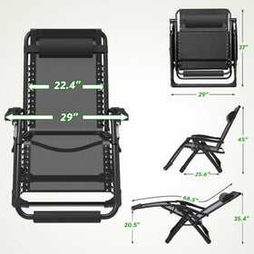 ZENPETIO Durable aluminum frame provides stable seating on uneven ground.