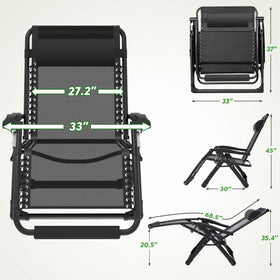 ZENPETIO Oversized Zero Gravity Chair cushion detail for plush comfort and breathability