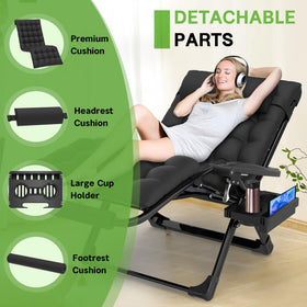 ZENPETIO Oversized Zero Gravity Chair fully assembled for instant relaxation anywhere