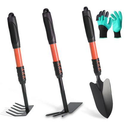 Zenrok Garden Tool Set gloves provide comfortable grip for gardening.