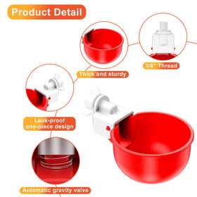 ZenxyHoC waterer cups assembly close-up with included 3/8 inch hole saw