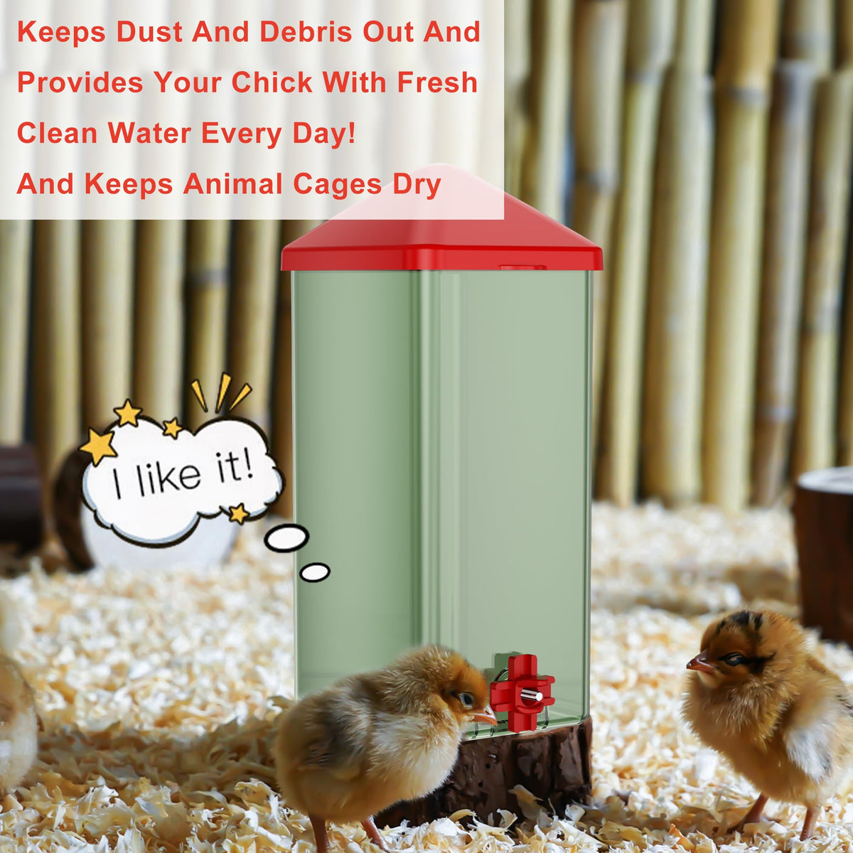 Compact 0.26-gallon ZenxyHoC waterer suited for small cages and brooders.
