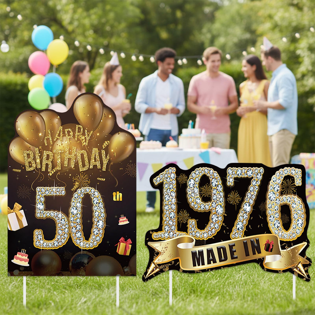 Zeptrix Durable yard signs provide reusable milestone decor