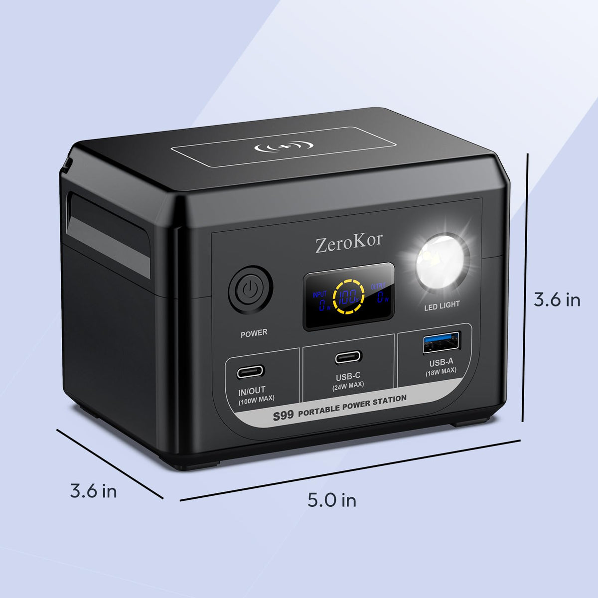 ZeroKor 100W compact LiFePO4 battery pack highlighting safe energy for portable use