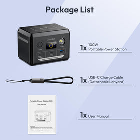 ZeroKor 100W included USB-C cable and detachable lanyard for easy setup