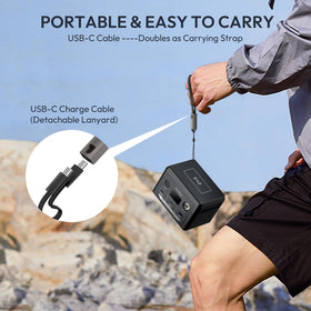 ZeroKor 100W solar input supports charging with a compatible panel