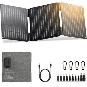 ZeroKor 30W foldable solar panel open for portable sun-powered charging on the go