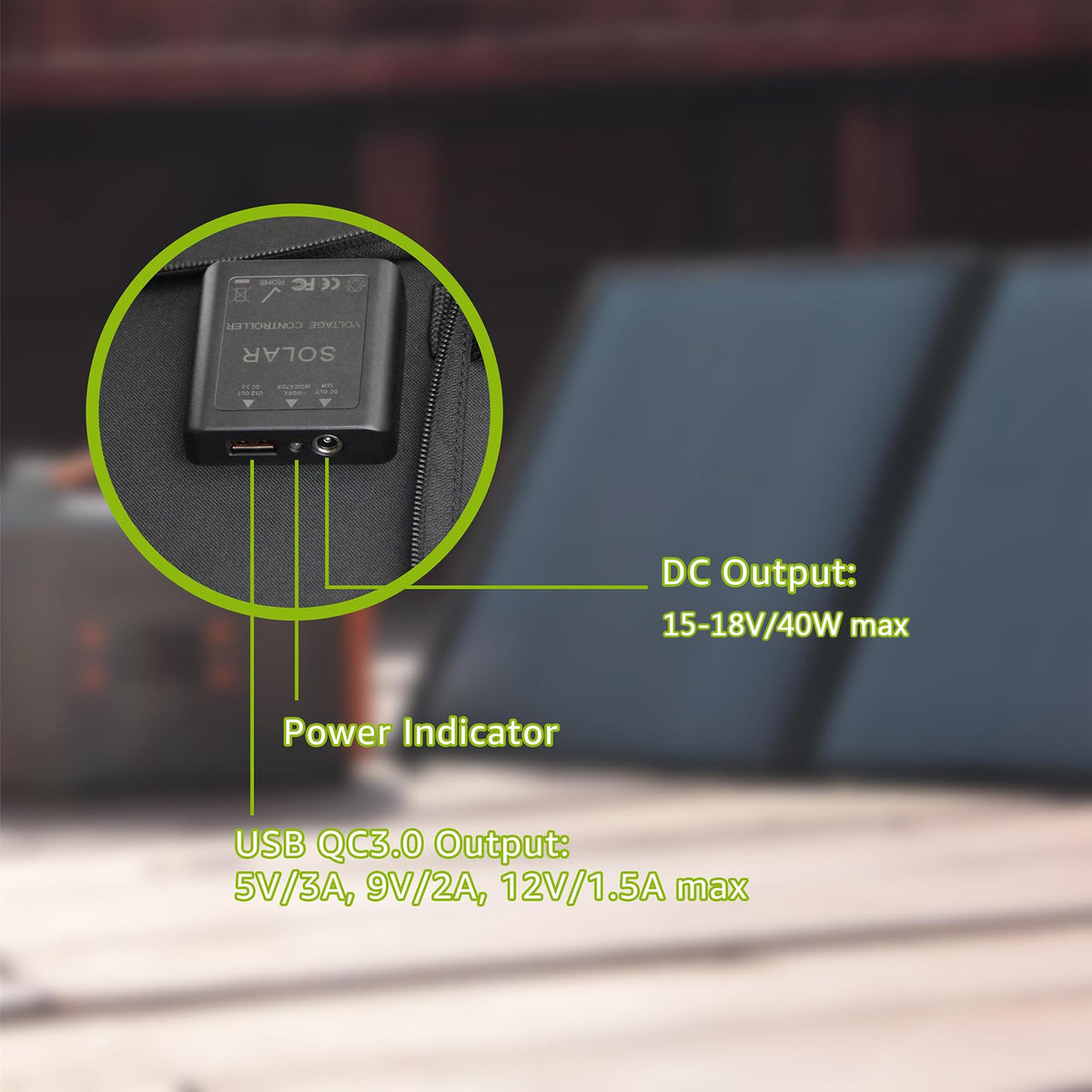ZeroKor 40W compact, lightweight panel for easy carry
