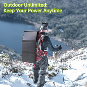 ZeroKor 40W compatible with portable power stations outdoors
