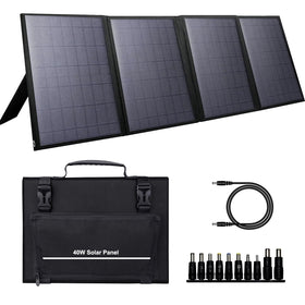 ZeroKor 40W folding solar panel ready for off-grid charging on outdoor trips