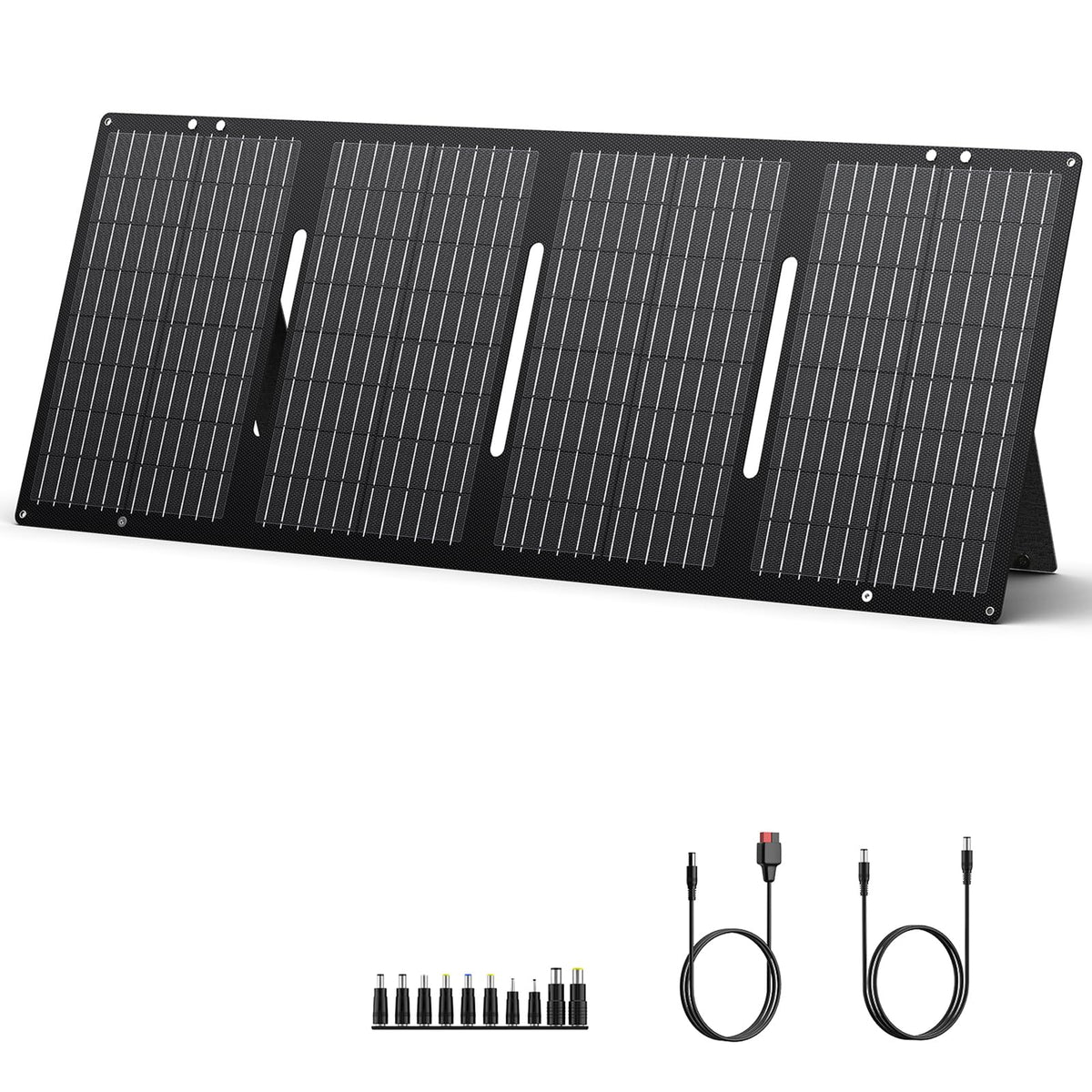 ZeroKor 60W folded panel, compact storage for travel and camping.
