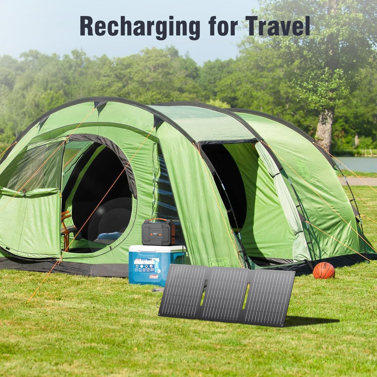 ZeroKor folded solar panel compact size for easy storage