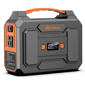 ZeroKor portable power station front view powering essentials on the go