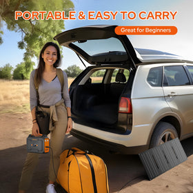 ZeroKor portable power station 110V AC outlets for camping and travel