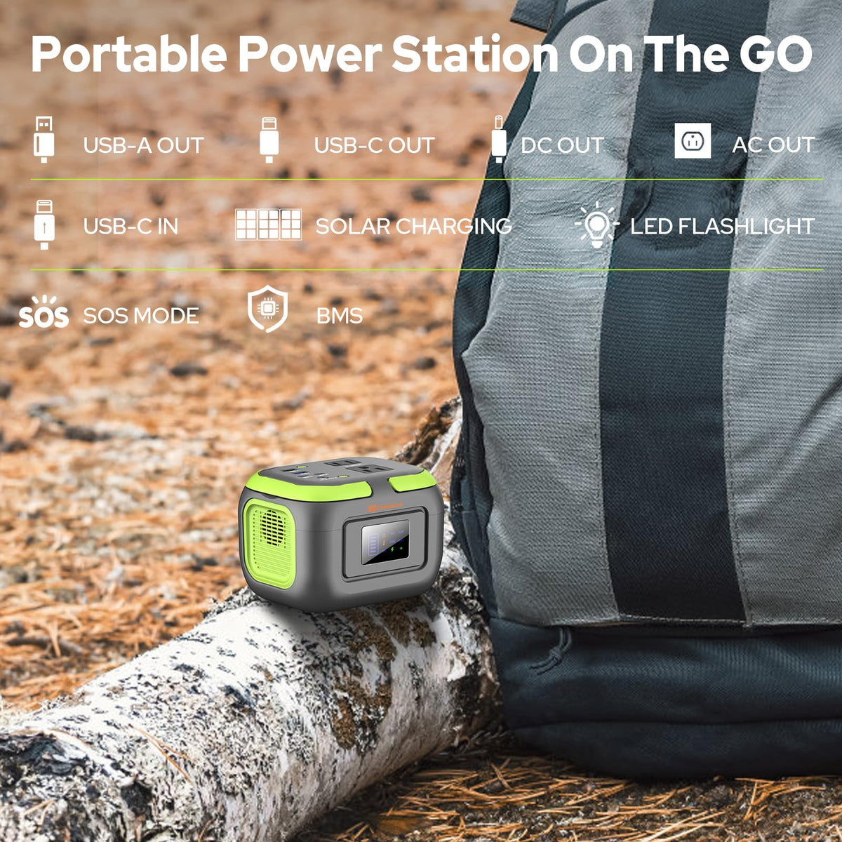 ZeroKor built-in LED flashlight offers three modes for nighttime visibility.