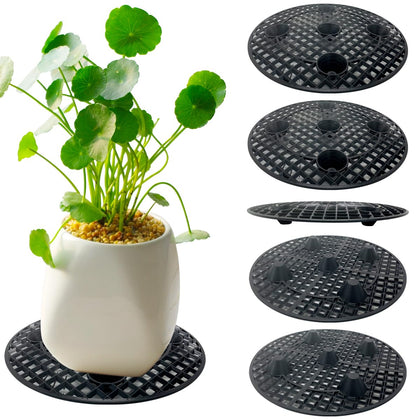 Zeromall plant lifter with round base elevates pots for improved drainage.