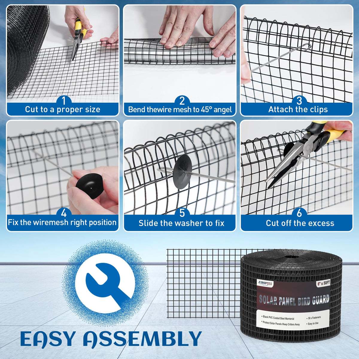 ZeroPone air-and-water-permeable mesh maintains ventilation and deters critters