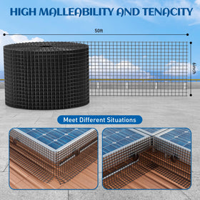 ZeroPone easy-installation netting installs under solar panels with nearly invisible look