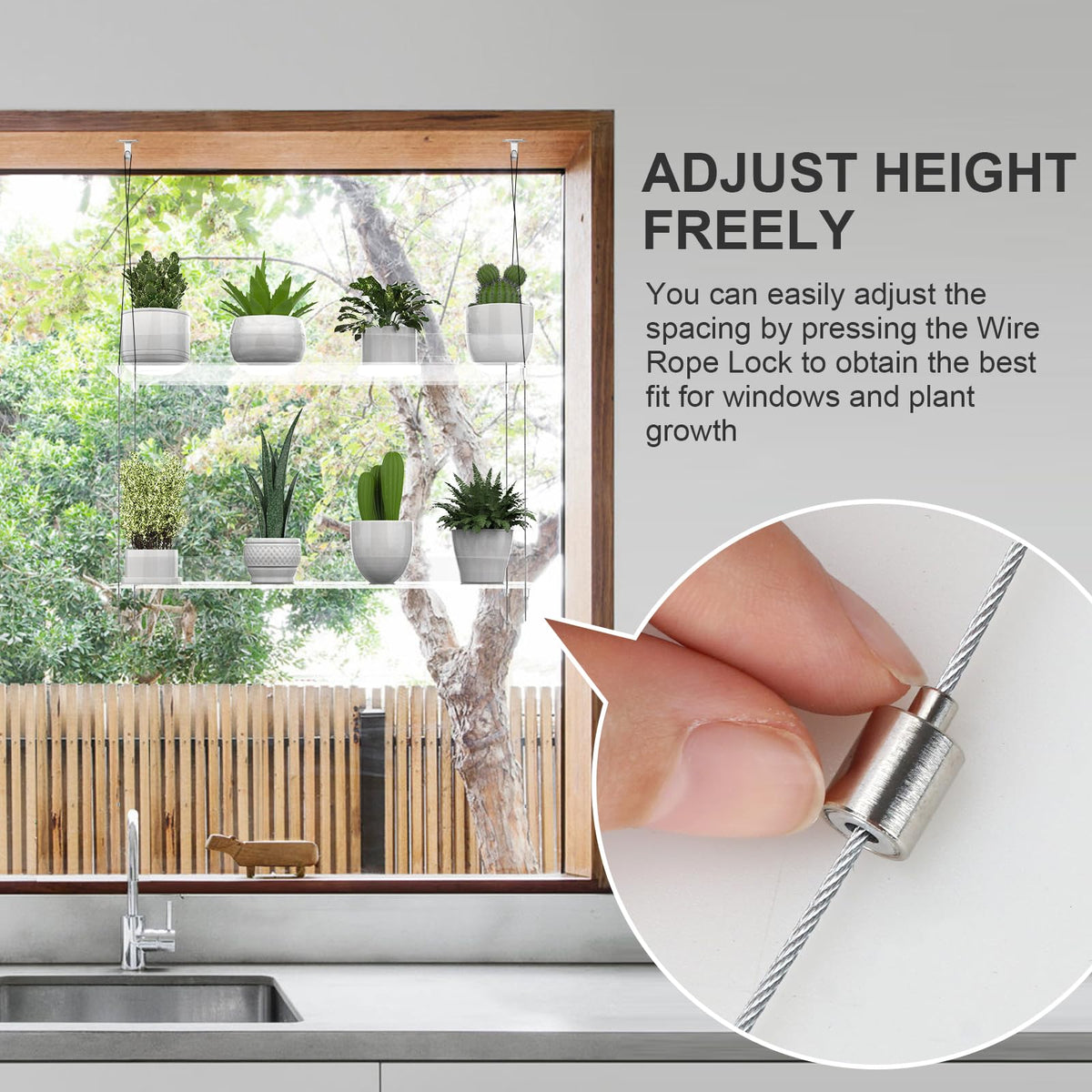 ZerzSemp acrylic wall plant shelf stand designed for pots in tight spaces.