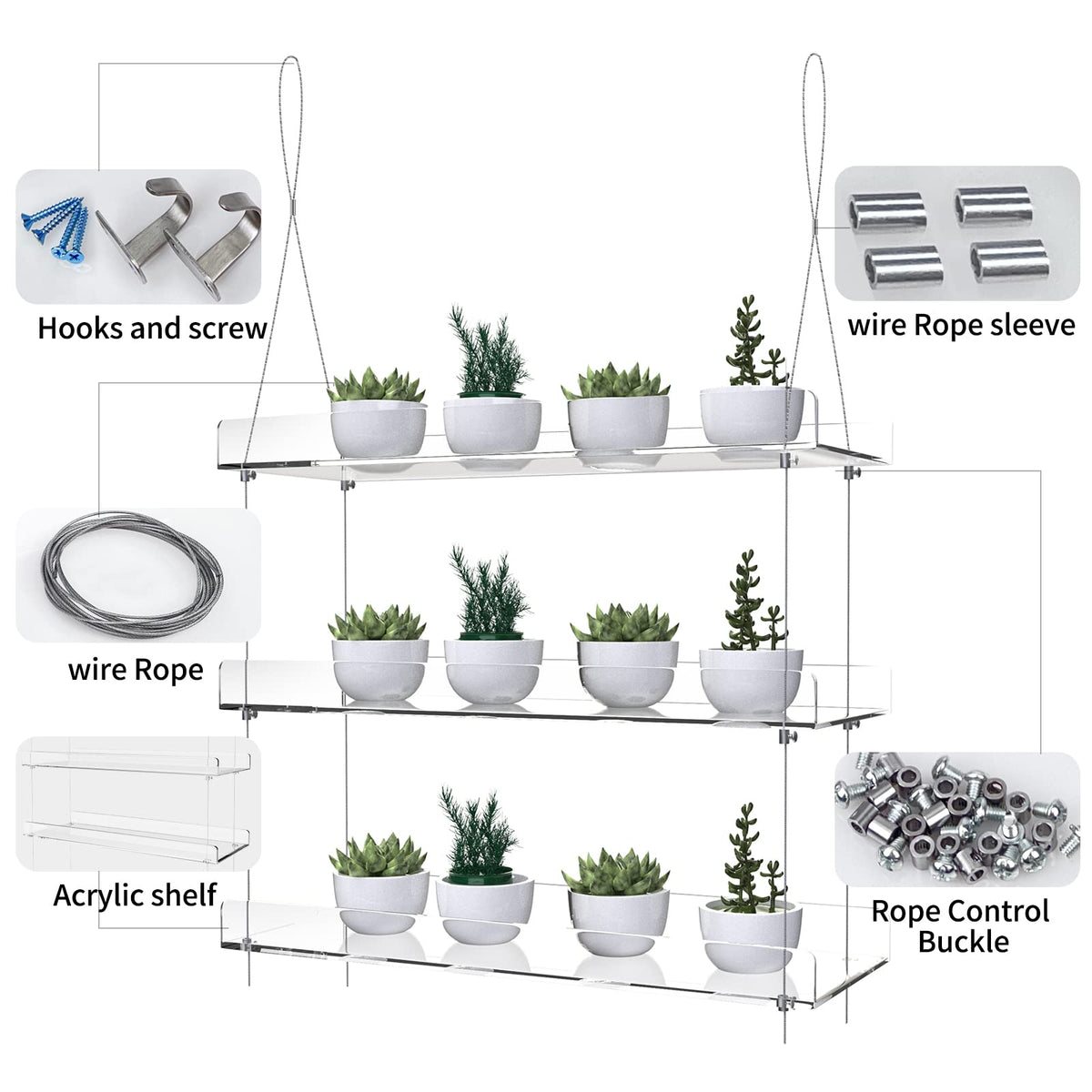 ZerzSemp easy assembly with included hardware and peel-off protective film.